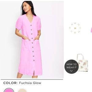 Lou & Grey Linen Pocket Midi Dress